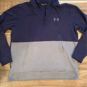 Men’s Under Armor Navy & Grey Hooded Sweatshirt XL